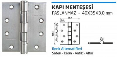 Kapı Menteşesi Paslanmaz