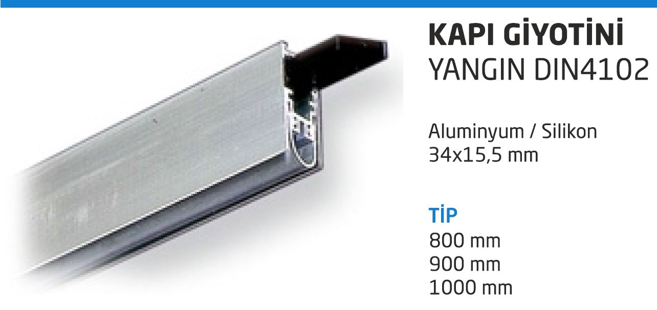 Drop-Down Door Seal, Fire-Rated DIN4102