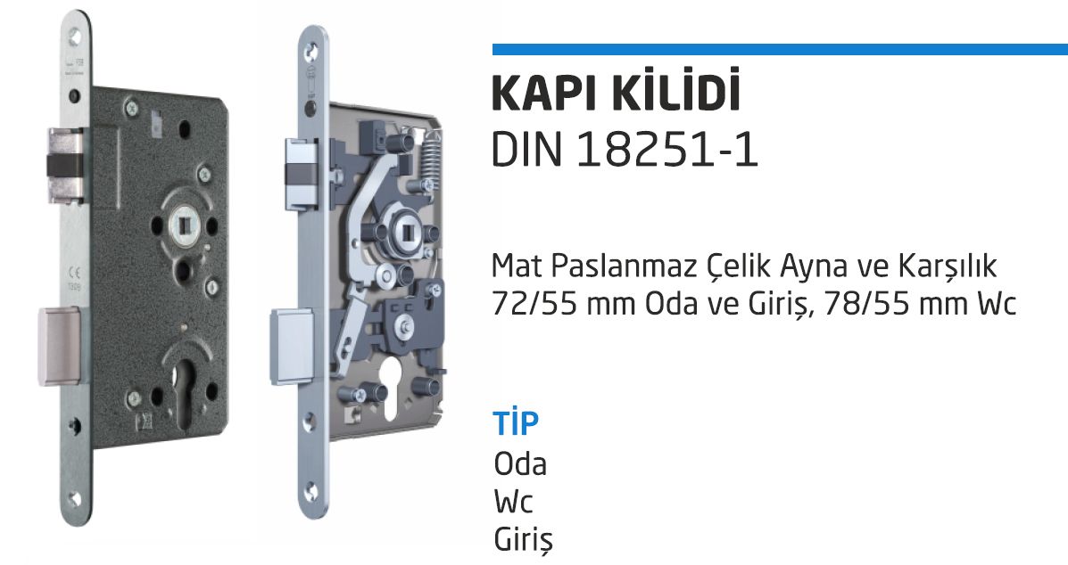 Kapı Kilidi DIN 18251-1