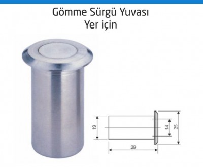 Gömme Sürgü Yuvası - Yer İçin