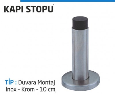 Kapı Stopu - Duvara Montaj (Krom-Inox)