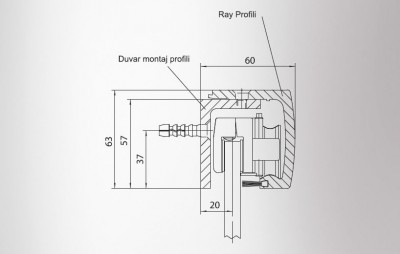 Levolan 150 Wall-Mounted Concealed Roller System