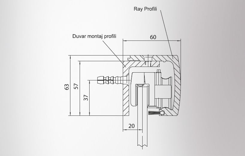 Levolan 150 Wall-Mounted Concealed Roller System