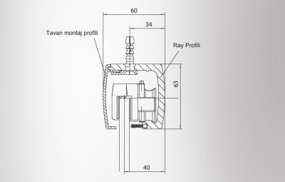 Levolan 150 Ceiling-Mounted Concealed Roller System