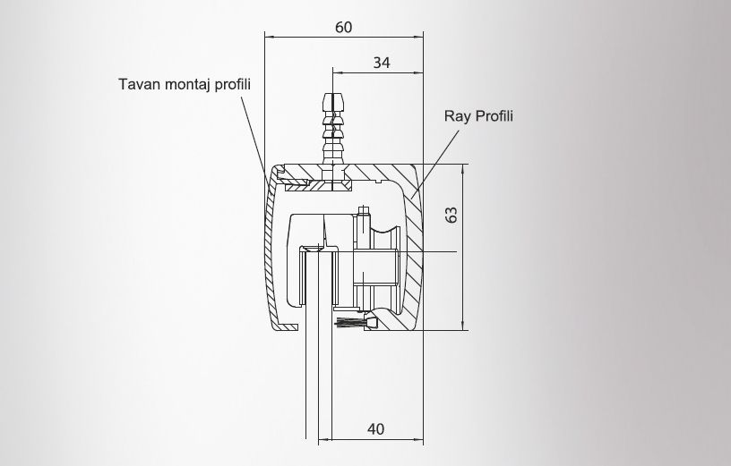 Levolan 150 Ceiling-Mounted Concealed Roller System