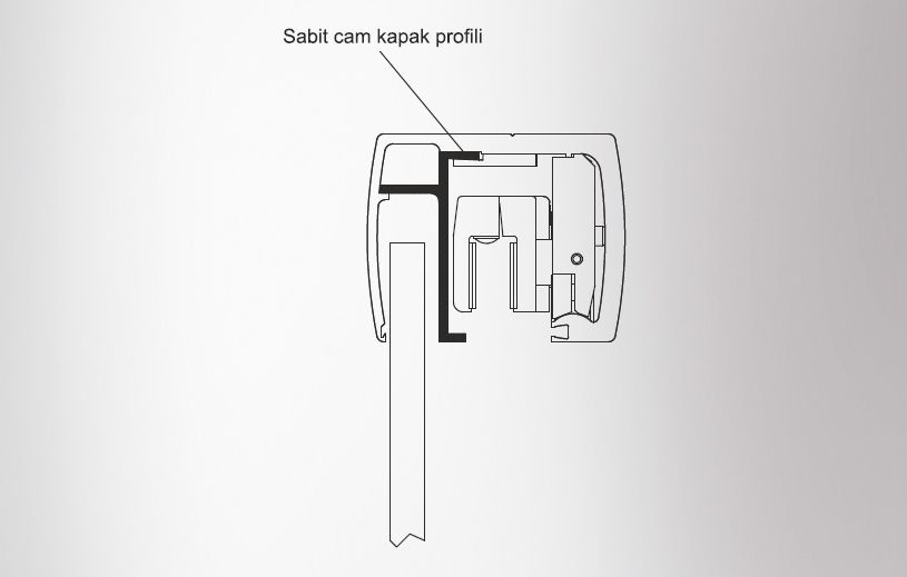 Levolan 150 Concealed Sliding Roller System with Fixed Glass