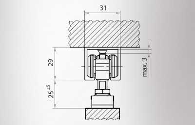 Rollan 40/80 Sliding Door Track Profiles