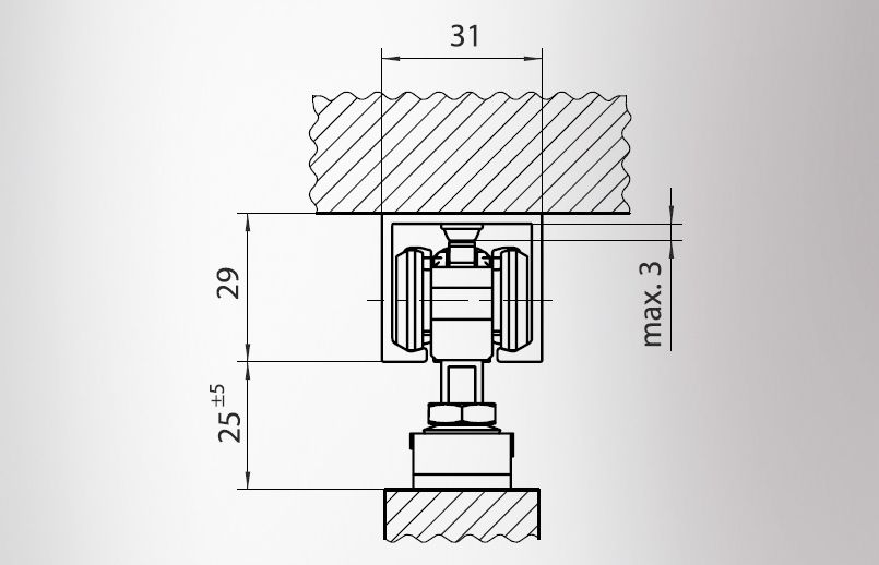 Rollan 40/80 Sliding Door Track Profiles